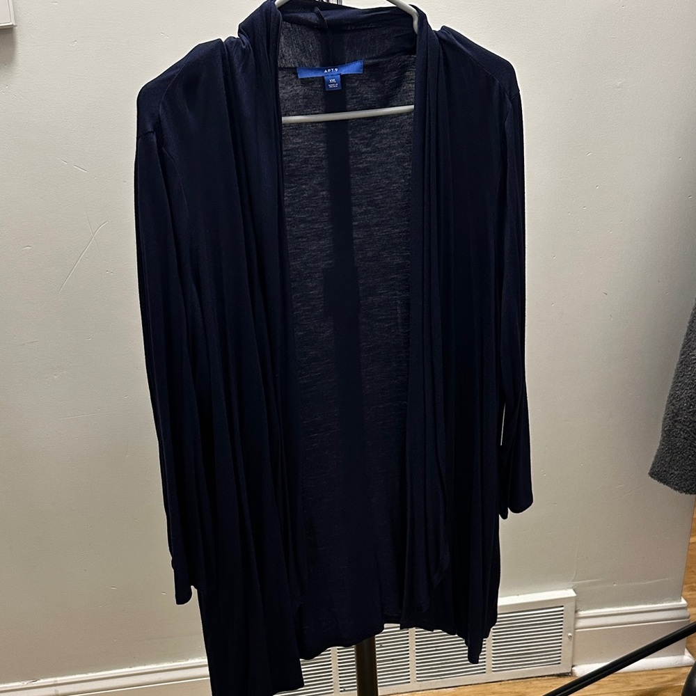 Apt. 9 Black Open Front Cardigan